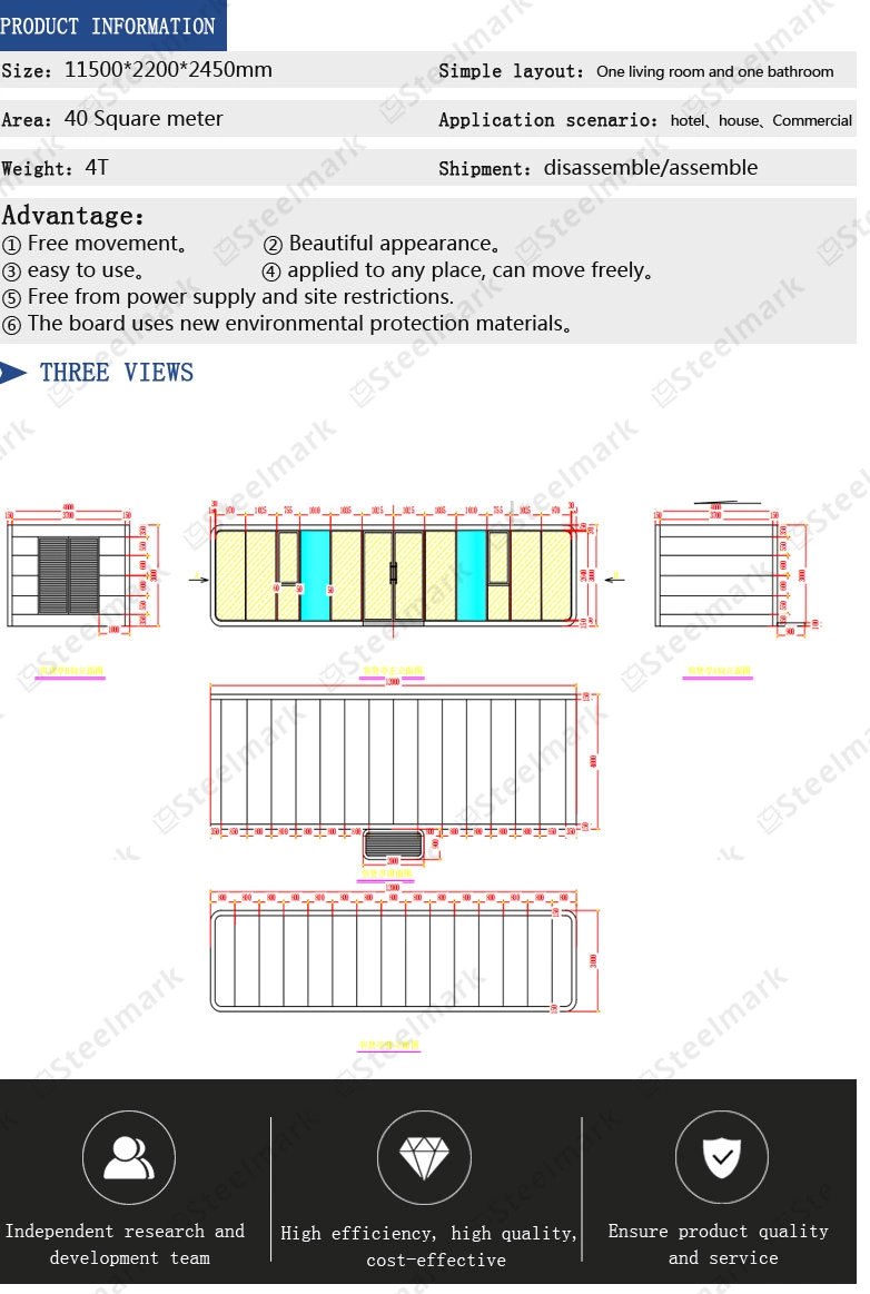 Modern Design Outdoor Movable Popular Prefab House Tiny House Sleeping Pod Mobile Working House Office Pod Apple Cabin