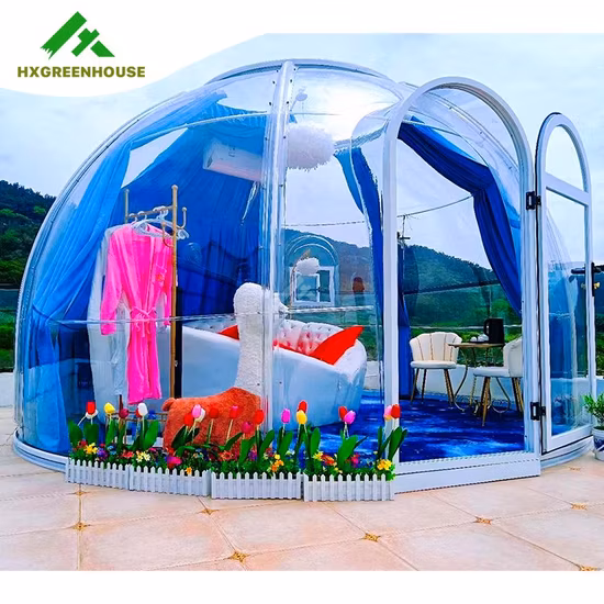 Outdoor Geodesic Glamping Geostatic Transparent Dome House