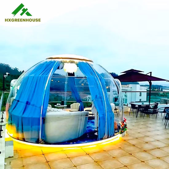 Outdoor Geodesic Glamping Geostatic Transparent Dome House