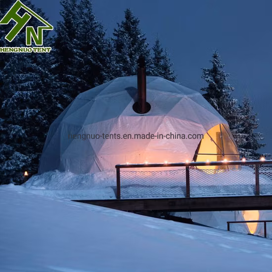 Preço de atacado Safari Glamping Bell Eco Tent Dome para camping
