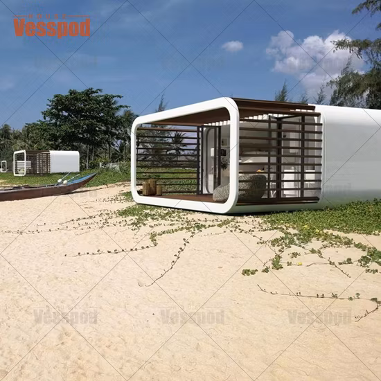 Cabine Modular Serra Leoa 20FT 40 FT Casa pré-fabricada móvel Flat Pack Casas Tiny Beach Villa Style House