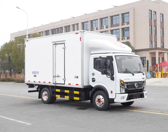 Dongfeng 4× 2 6 Rodas Geladeira Transporte de Carga Congelador Refrigerado Caixa de Alimentos Van Caminhão de Refrigeração
