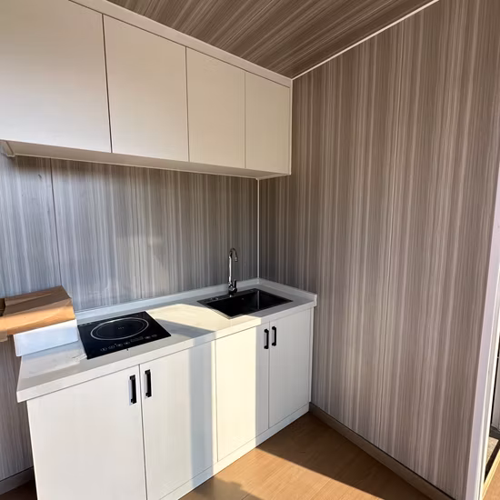 Casa móvel modular pré-fabricada de 20 pés e luxuosa vista para o mar Sun Room Beach Room Apple Cabin Bar Office Pod