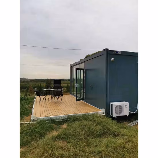 China 20/40 pés expansível pré-fabricado modular estrutura de aço portátil pequena casa construção de caravana villa casa de acampamento casa pré-fabricada de contêiner móvel