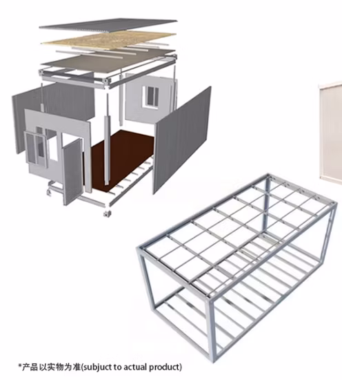 Cabines móveis da casa de painel do tipo sanduíche da instalação rápida a favor do meio ambiente da casa pré-fabricada