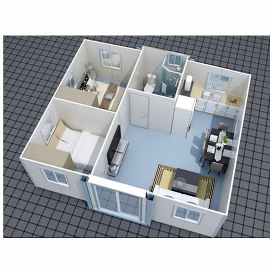 China Baixo custo / Pré-fabricado barato / Jardim modular móvel pré-fabricado Pequeno móvel portátil dobrável de aço / Recipiente dobrável expansível Cabine Dormitório Casa para venda