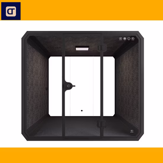 Cabine de escritório interna tamanho pequeno escritório pod reunião conferência casas pré-fabricadas cabine móvel à prova de som portátil escritório pod